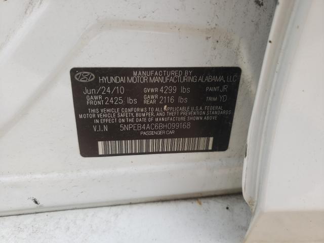 Photo 9 VIN: 5NPEB4AC6BH099168 - HYUNDAI SONATA GLS 