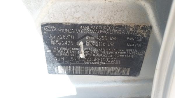 Photo 1 VIN: 5NPEB4AC6BH100237 - HYUNDAI SONATA 