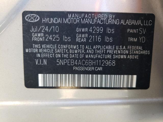 Photo 12 VIN: 5NPEB4AC6BH112968 - HYUNDAI SONATA GLS 