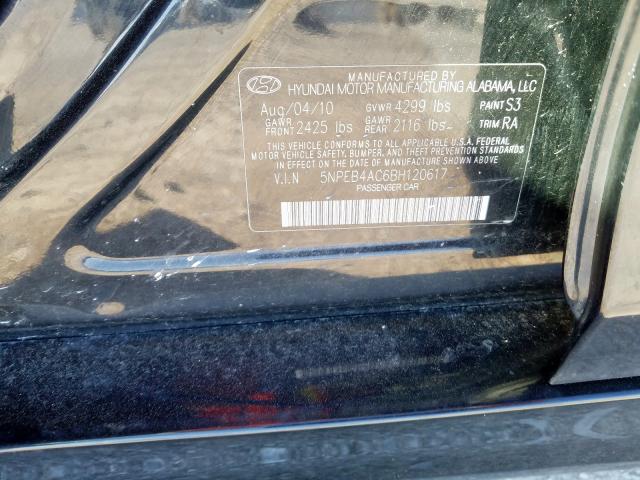 Photo 9 VIN: 5NPEB4AC6BH120617 - HYUNDAI SONATA GLS 