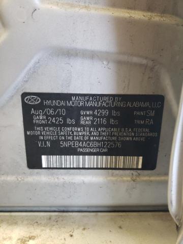 Photo 9 VIN: 5NPEB4AC6BH122576 - HYUNDAI SONATA GLS 