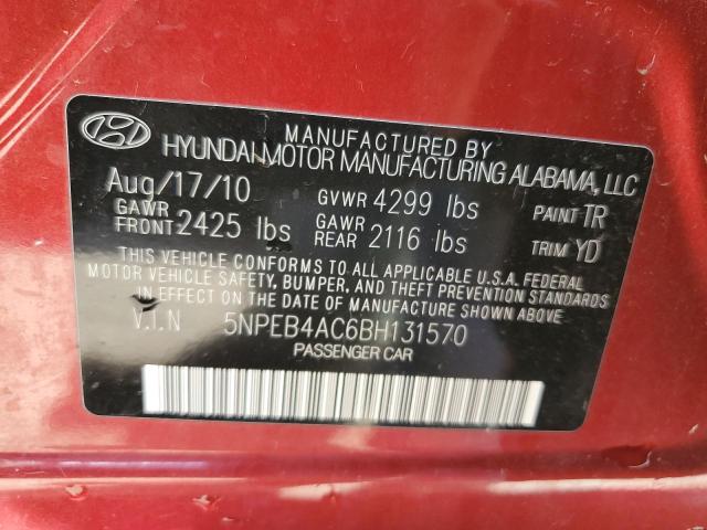 Photo 11 VIN: 5NPEB4AC6BH131570 - HYUNDAI SONATA 