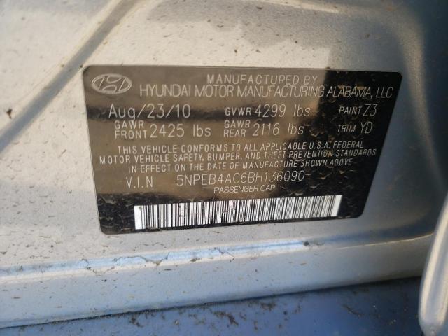 Photo 9 VIN: 5NPEB4AC6BH136090 - HYUNDAI SONATA GLS 