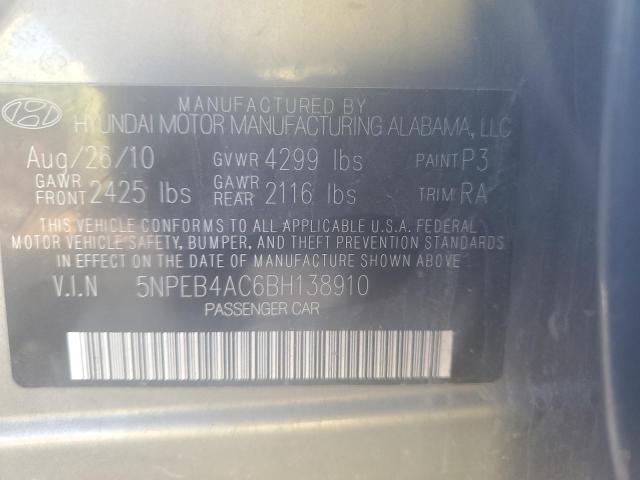 Photo 11 VIN: 5NPEB4AC6BH138910 - HYUNDAI SONATA GLS 