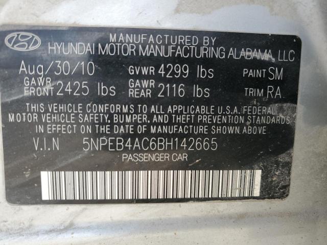 Photo 11 VIN: 5NPEB4AC6BH142665 - HYUNDAI SONATA 