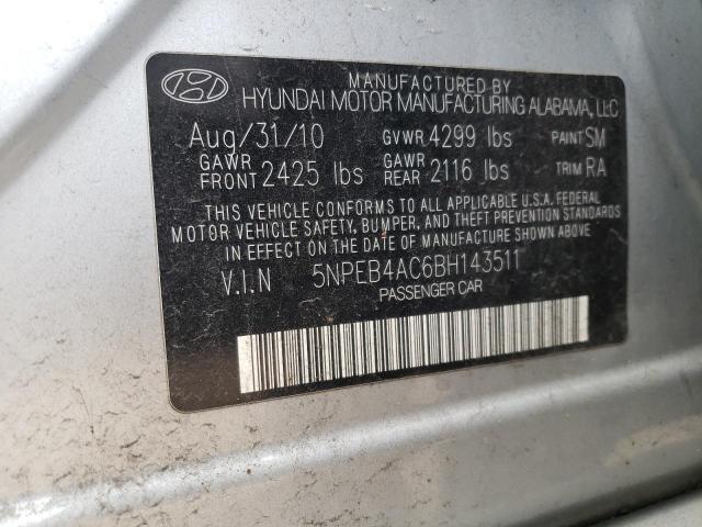 Photo 12 VIN: 5NPEB4AC6BH143511 - HYUNDAI SONATA 