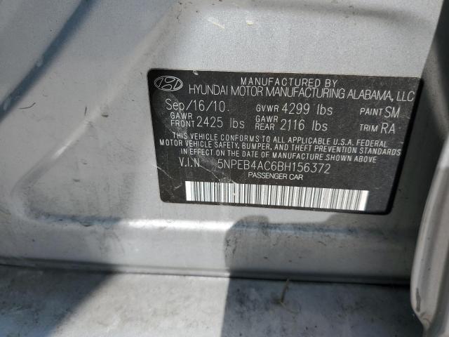 Photo 12 VIN: 5NPEB4AC6BH156372 - HYUNDAI SONATA 