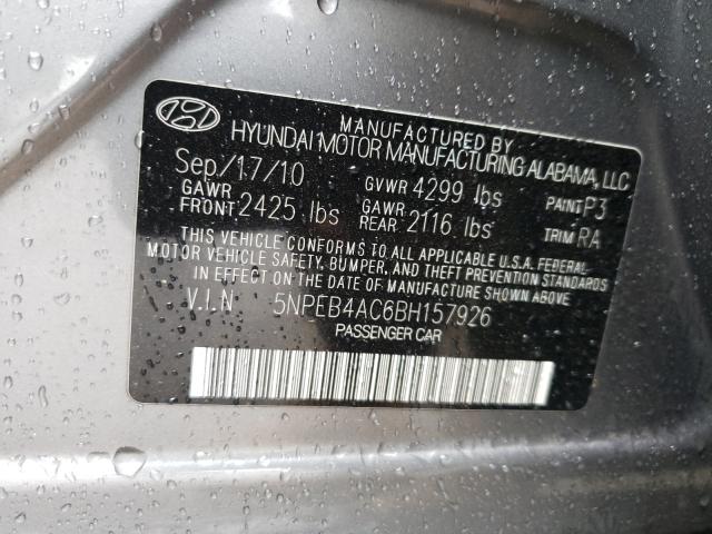 Photo 9 VIN: 5NPEB4AC6BH157926 - HYUNDAI SONATA GLS 