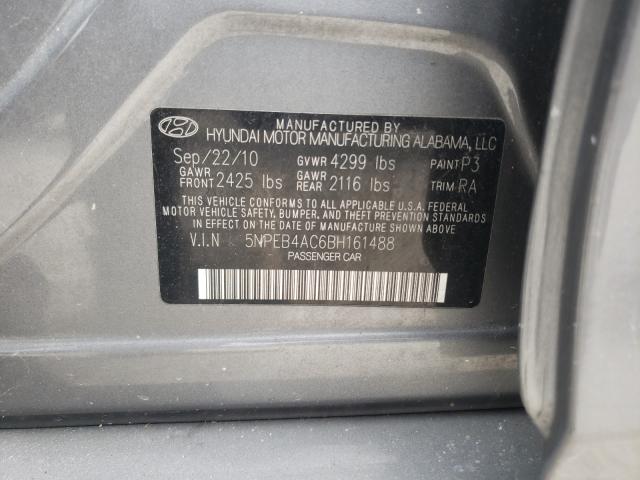 Photo 9 VIN: 5NPEB4AC6BH161488 - HYUNDAI SONATA GLS 