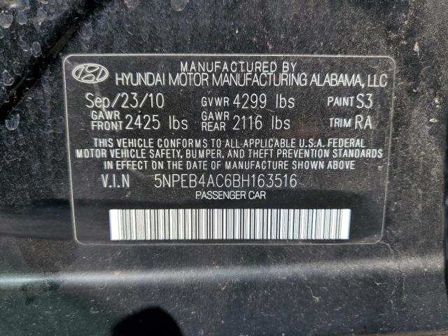 Photo 9 VIN: 5NPEB4AC6BH163516 - HYUNDAI SONATA GLS 