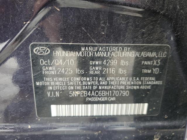 Photo 11 VIN: 5NPEB4AC6BH170790 - HYUNDAI SONATA GLS 