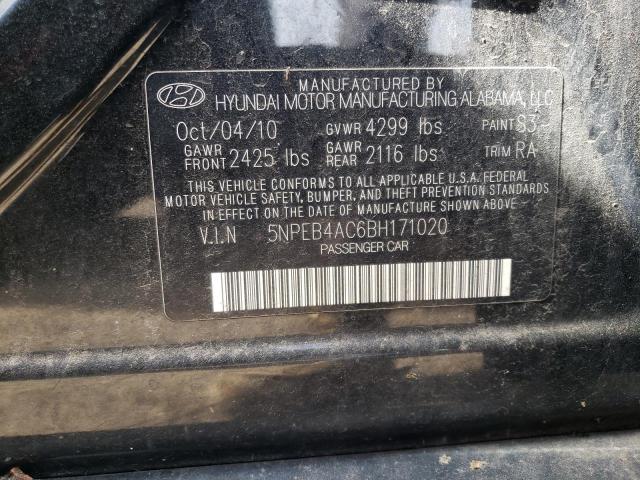 Photo 11 VIN: 5NPEB4AC6BH171020 - HYUNDAI SONATA 