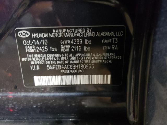 Photo 11 VIN: 5NPEB4AC6BH180963 - HYUNDAI SONATA GLS 