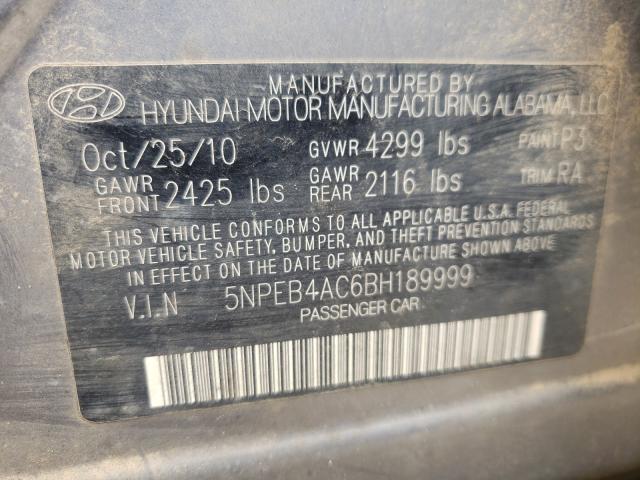 Photo 9 VIN: 5NPEB4AC6BH189999 - HYUNDAI SONATA GLS 