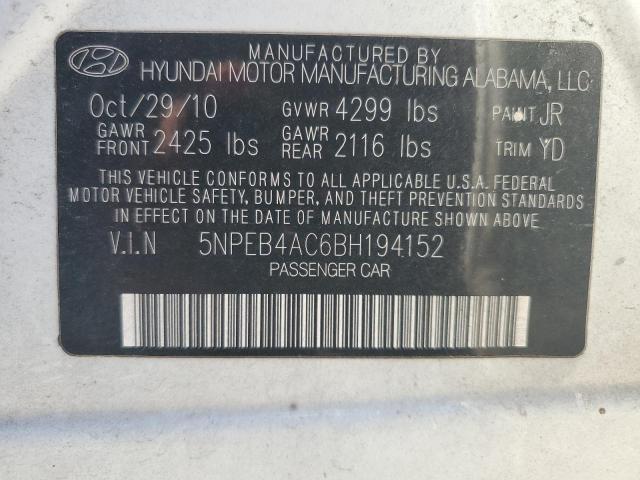 Photo 11 VIN: 5NPEB4AC6BH194152 - HYUNDAI SONATA 