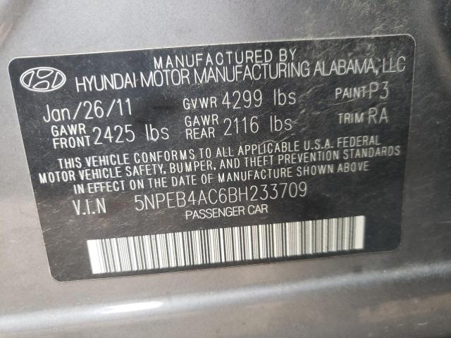 Photo 9 VIN: 5NPEB4AC6BH233709 - HYUNDAI SONATA GLS 