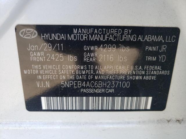 Photo 9 VIN: 5NPEB4AC6BH237100 - HYUNDAI SONATA GLS 