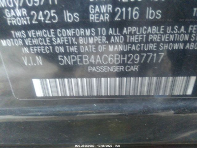 Photo 8 VIN: 5NPEB4AC6BH297717 - HYUNDAI SONATA 