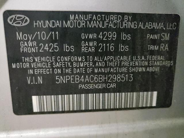 Photo 12 VIN: 5NPEB4AC6BH298513 - HYUNDAI SONATA GLS 