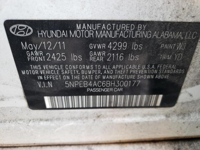 Photo 11 VIN: 5NPEB4AC6BH300177 - HYUNDAI SONATA GLS 