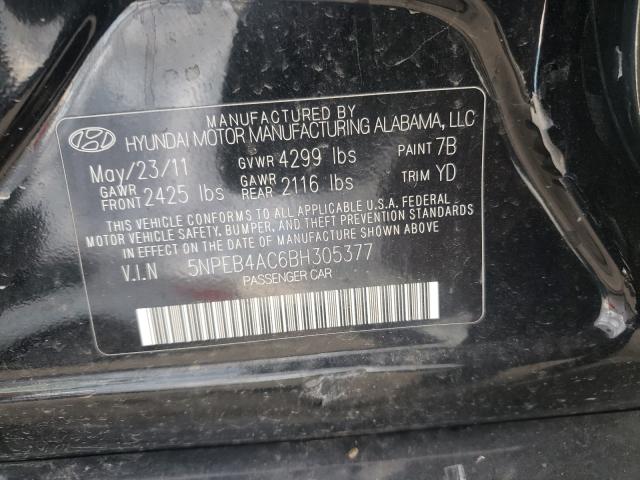 Photo 9 VIN: 5NPEB4AC6BH305377 - HYUNDAI SONATA GLS 