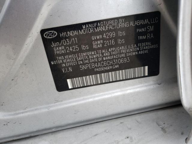 Photo 11 VIN: 5NPEB4AC6CH310693 - HYUNDAI SONATA 