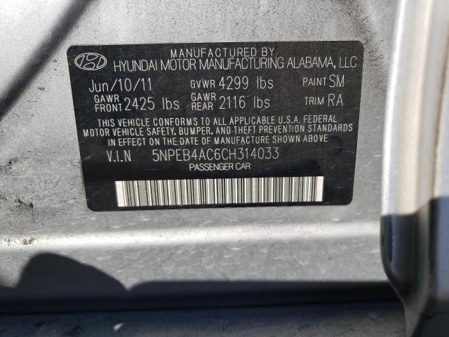 Photo 11 VIN: 5NPEB4AC6CH314033 - HYUNDAI SONATA 