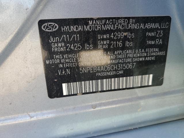 Photo 11 VIN: 5NPEB4AC6CH315067 - HYUNDAI SONATA GLS 