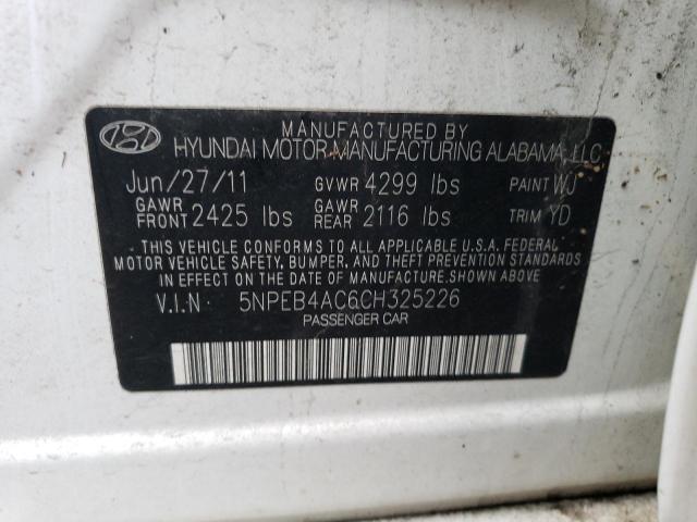 Photo 11 VIN: 5NPEB4AC6CH325226 - HYUNDAI SONATA GLS 