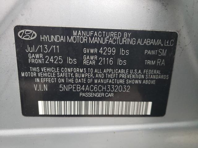 Photo 9 VIN: 5NPEB4AC6CH332032 - HYUNDAI SONATA GLS 