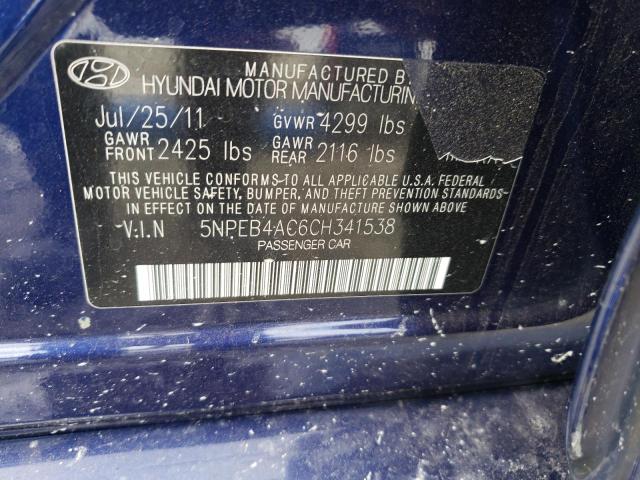 Photo 11 VIN: 5NPEB4AC6CH341538 - HYUNDAI SONATA 