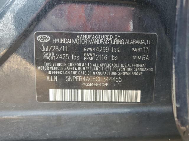 Photo 12 VIN: 5NPEB4AC6CH344455 - HYUNDAI SONATA GLS 