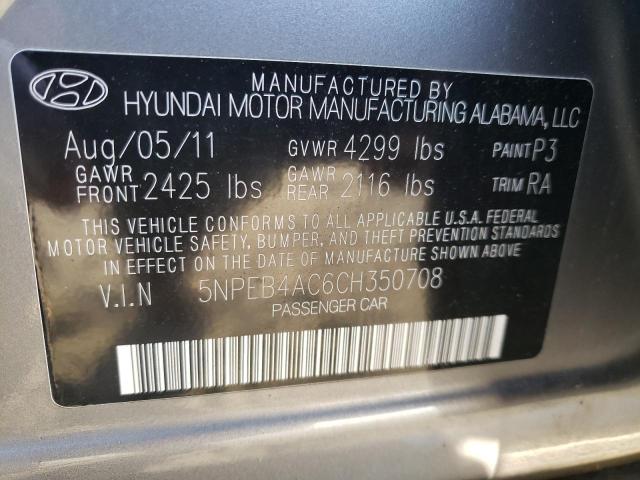 Photo 11 VIN: 5NPEB4AC6CH350708 - HYUNDAI SONATA GLS 