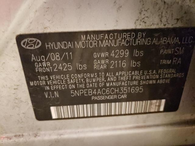 Photo 11 VIN: 5NPEB4AC6CH351695 - HYUNDAI SONATA GLS 