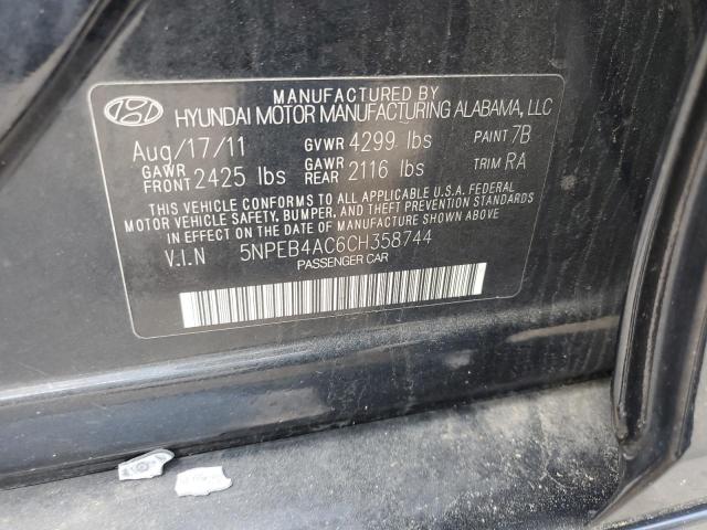 Photo 11 VIN: 5NPEB4AC6CH358744 - HYUNDAI SONATA 