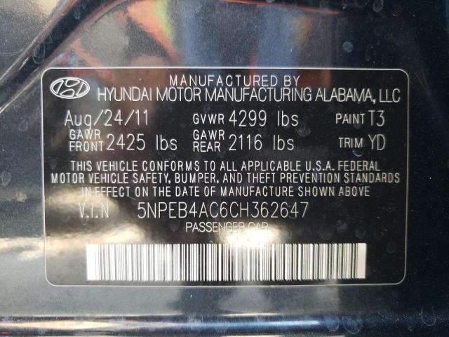 Photo 9 VIN: 5NPEB4AC6CH362647 - HYUNDAI SONATA GLS 