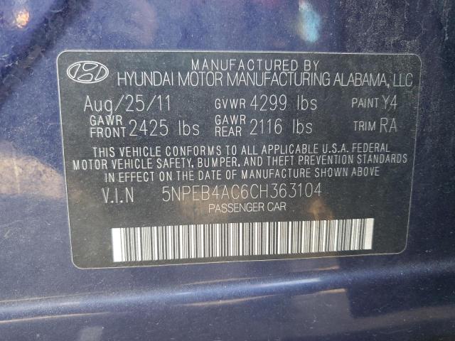 Photo 11 VIN: 5NPEB4AC6CH363104 - HYUNDAI SONATA GLS 