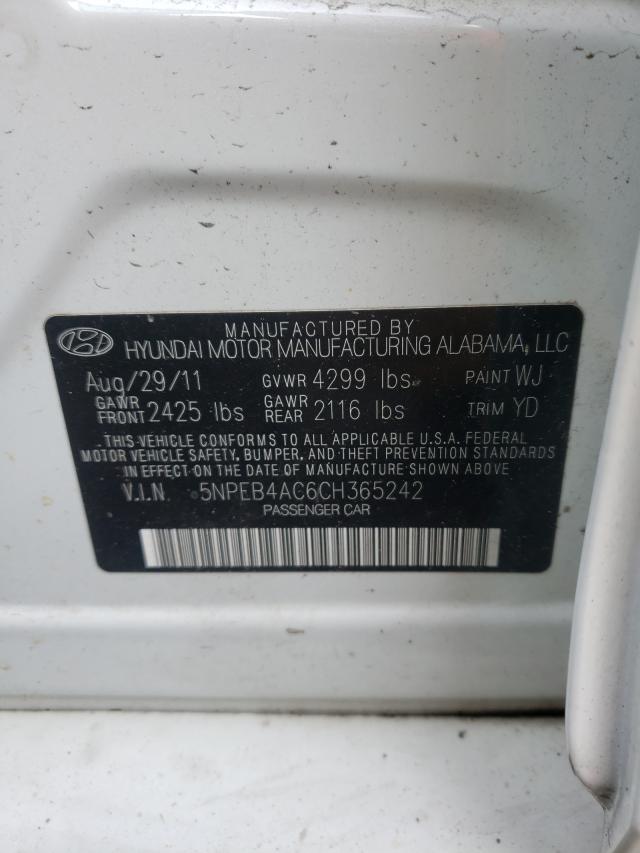 Photo 9 VIN: 5NPEB4AC6CH365242 - HYUNDAI SONATA GLS 