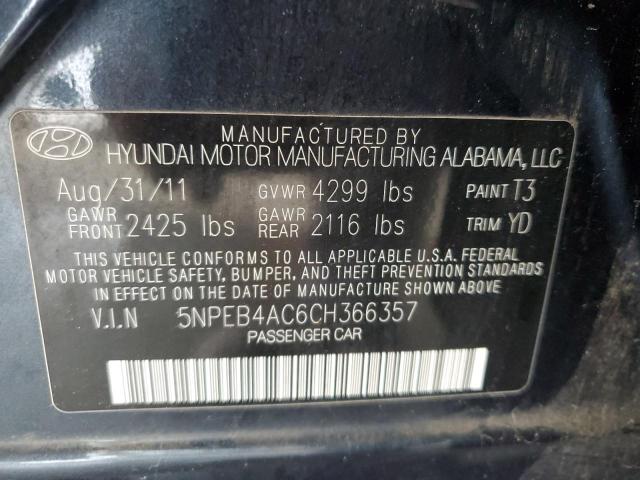 Photo 12 VIN: 5NPEB4AC6CH366357 - HYUNDAI SONATA GLS 