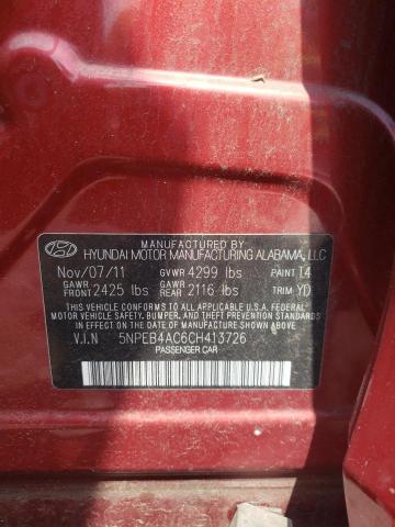 Photo 11 VIN: 5NPEB4AC6CH413726 - HYUNDAI SONATA 