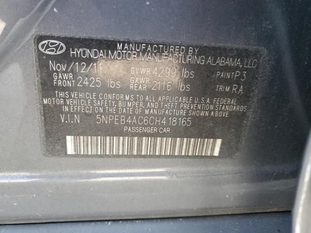 Photo 11 VIN: 5NPEB4AC6CH418165 - HYUNDAI SONATA 