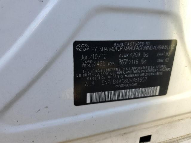 Photo 12 VIN: 5NPEB4AC6CH451652 - HYUNDAI SONATA GLS 