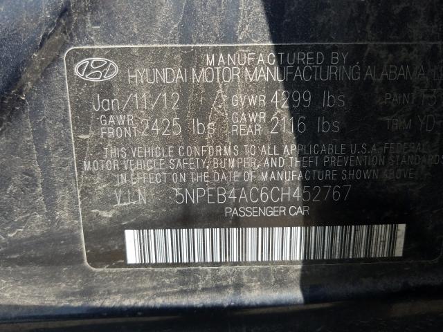 Photo 9 VIN: 5NPEB4AC6CH452767 - HYUNDAI SONATA GLS 