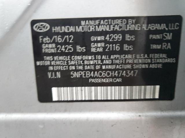 Photo 11 VIN: 5NPEB4AC6CH474347 - HYUNDAI SONATA GLS 