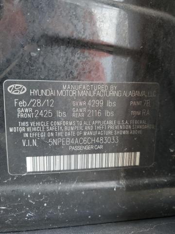 Photo 11 VIN: 5NPEB4AC6CH483033 - HYUNDAI SONATA 