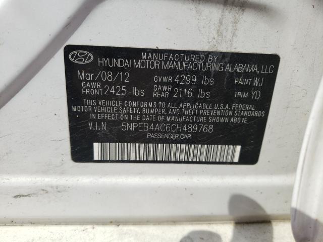 Photo 9 VIN: 5NPEB4AC6CH489768 - HYUNDAI SONATA GLS 