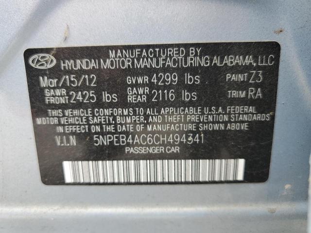 Photo 9 VIN: 5NPEB4AC6CH494341 - HYUNDAI SONATA GLS 