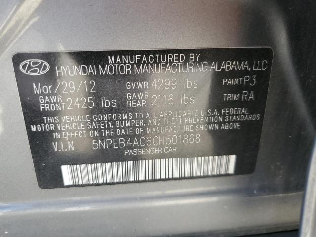 Photo 11 VIN: 5NPEB4AC6CH501868 - HYUNDAI SONATA GLS 