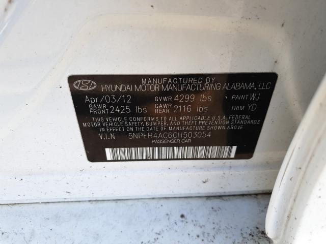 Photo 9 VIN: 5NPEB4AC6CH503054 - HYUNDAI SONATA GLS 