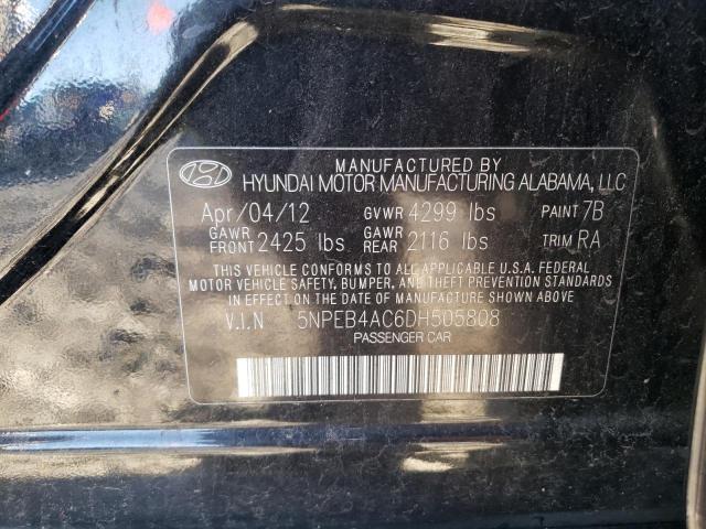 Photo 11 VIN: 5NPEB4AC6DH505808 - HYUNDAI SONATA GLS 